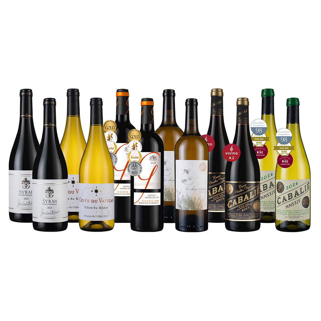 法國三大產區紅白酒組12瓶