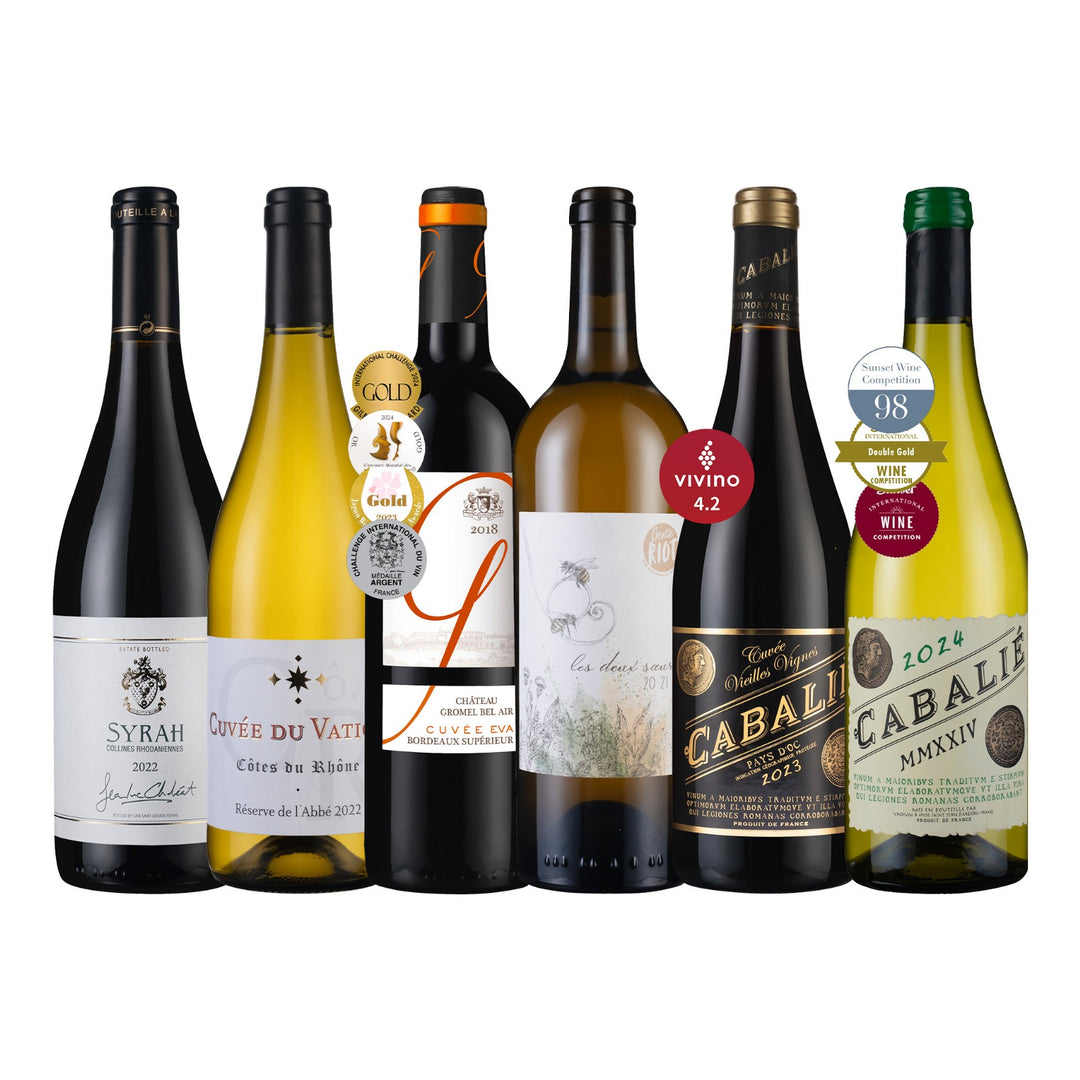 法國三大產區紅白酒組6瓶