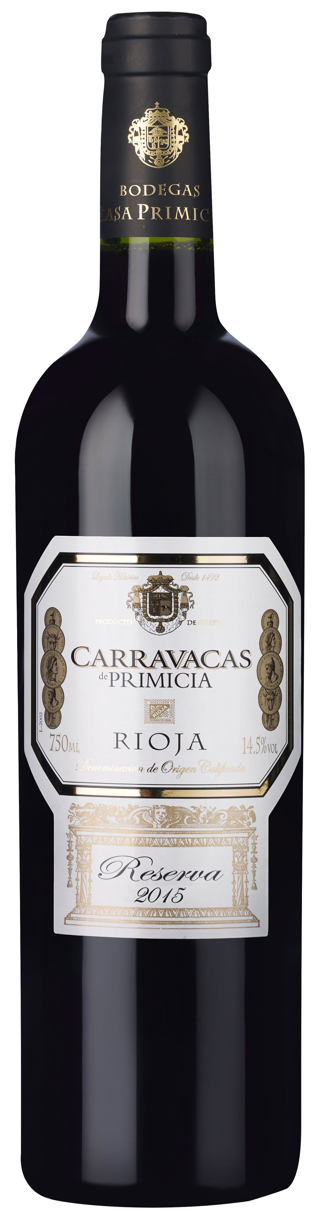 Carravacas de Primicia Reserva Rioja 2015