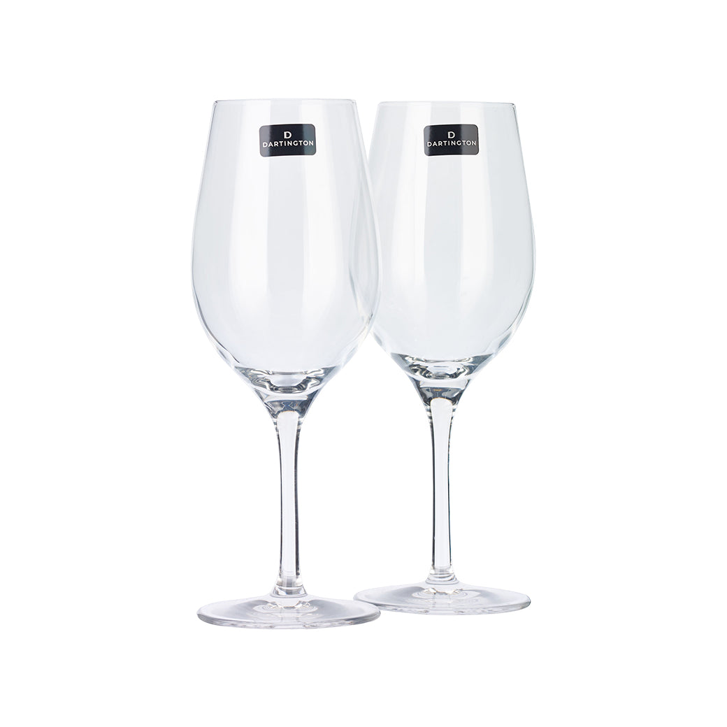 Dartington Universal White Glass Pair