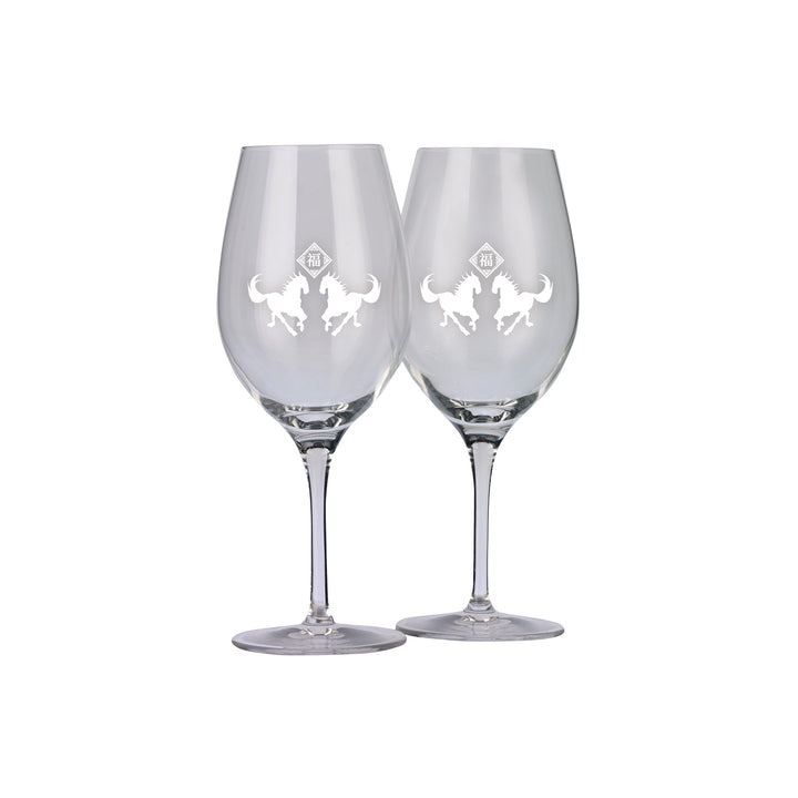 Dartington Crystal 馬年紀念酒杯2入組