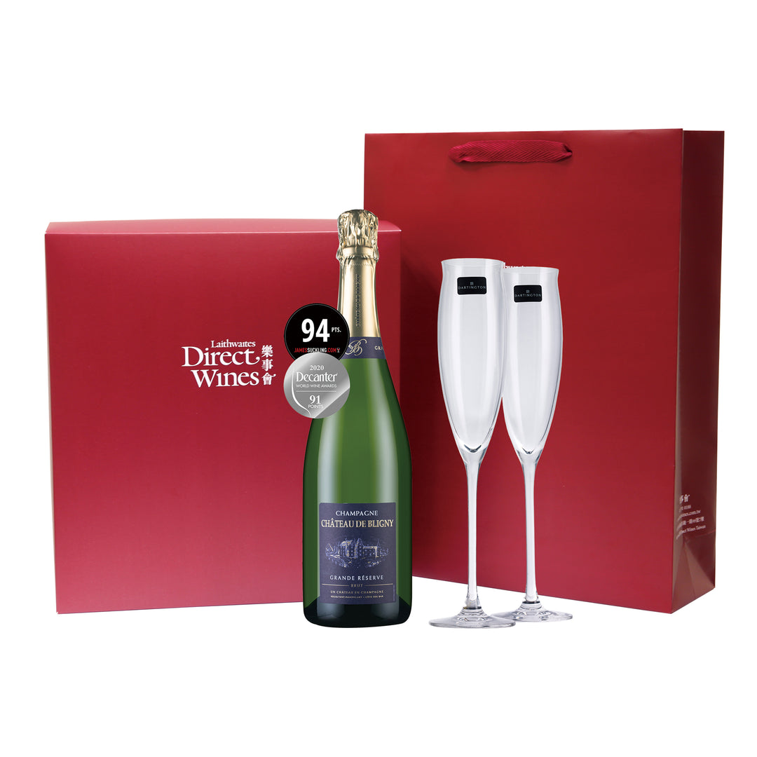 布里尼城香檳1瓶+精品香檳杯組