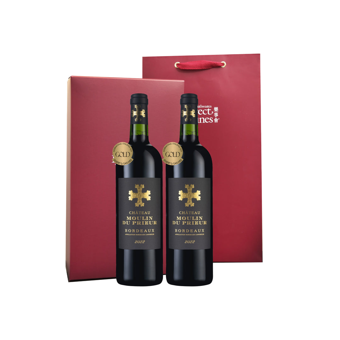 【端午特別禮饗】金牌波爾多 Château Moulin du Prieur 2022 雙入禮盒組