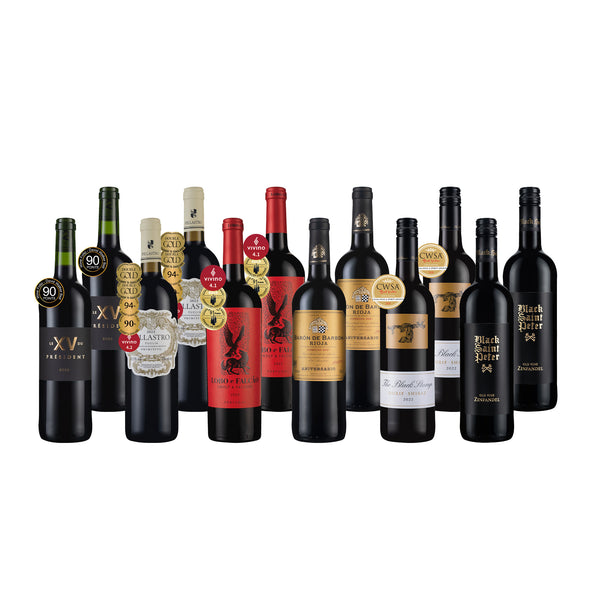 經典紅酒精選組12瓶 (經典版6款各2瓶)