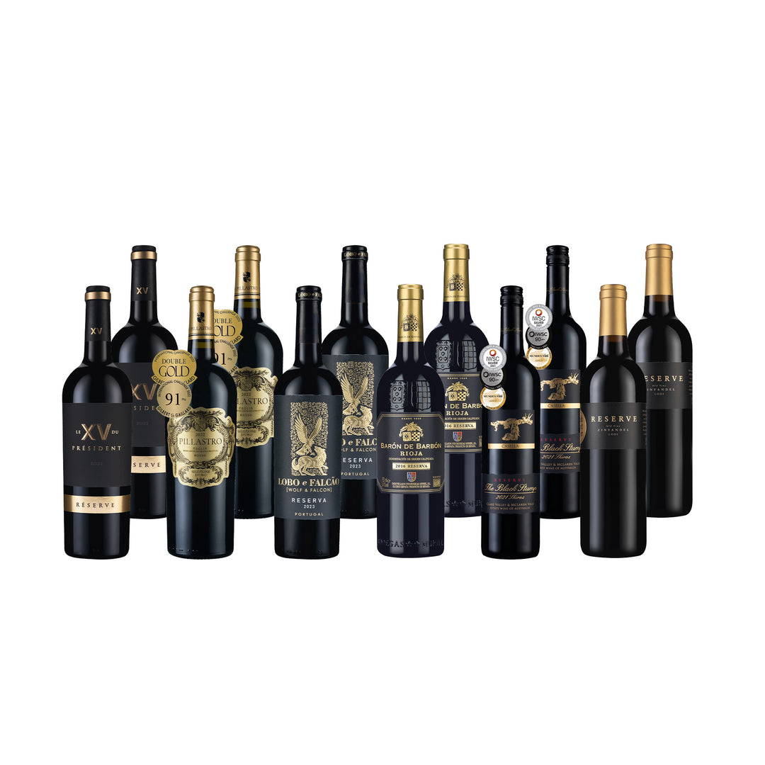 尊享紅酒精選組12瓶 (尊享版6款各2瓶)