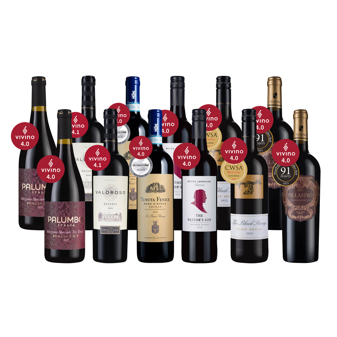 【自由時報讀者專享】Vivino 4.0+高評分套組12瓶