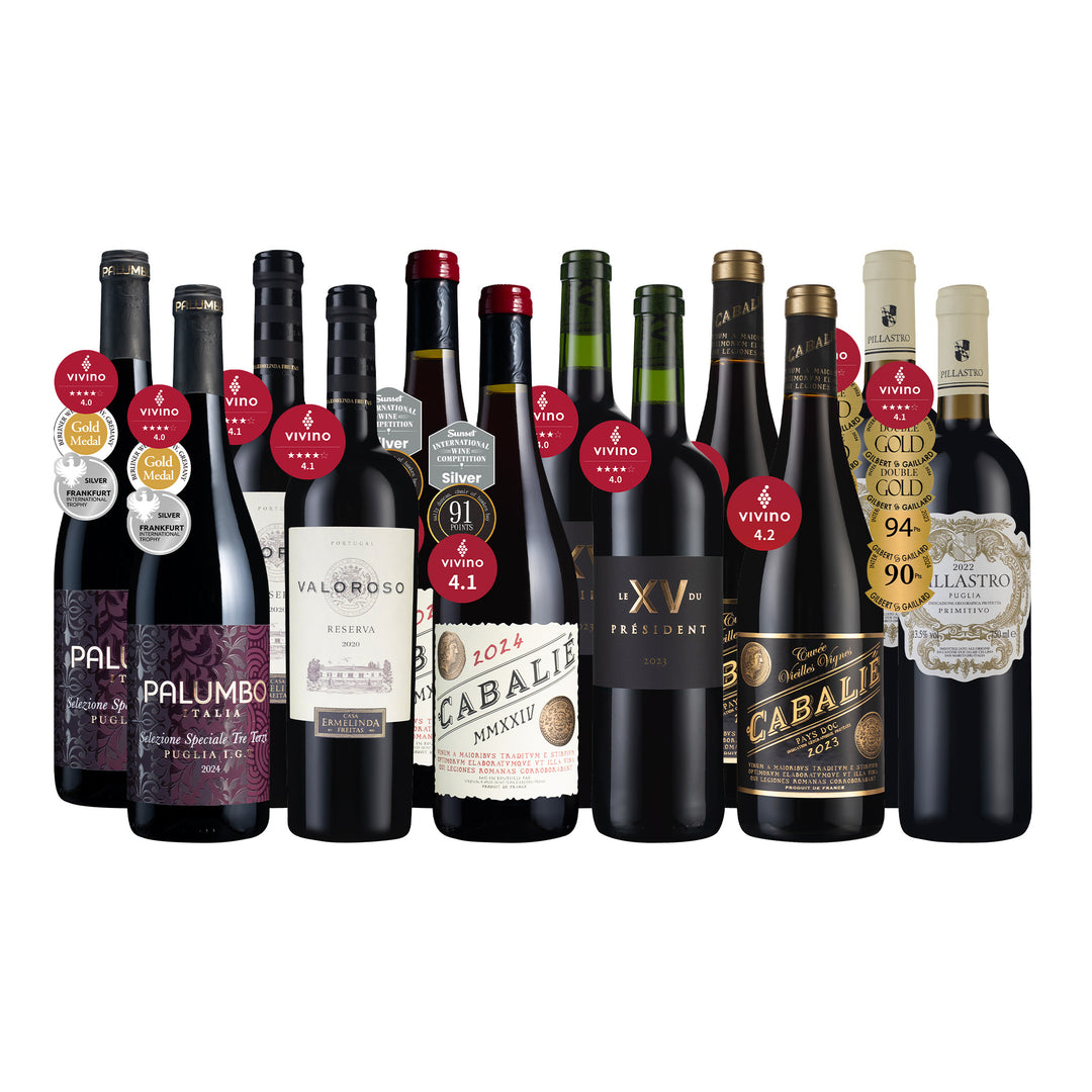 【合庫專享 5】Vivino 4.0+ 高分紅酒選 12瓶