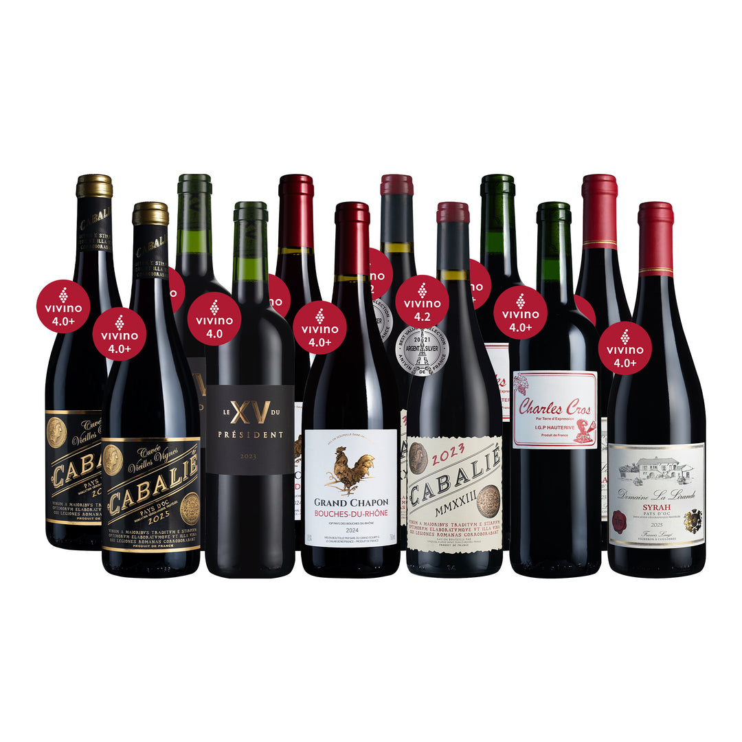 【聯合報讀者專享】Vivino 4.0高分法國紅酒組 12瓶