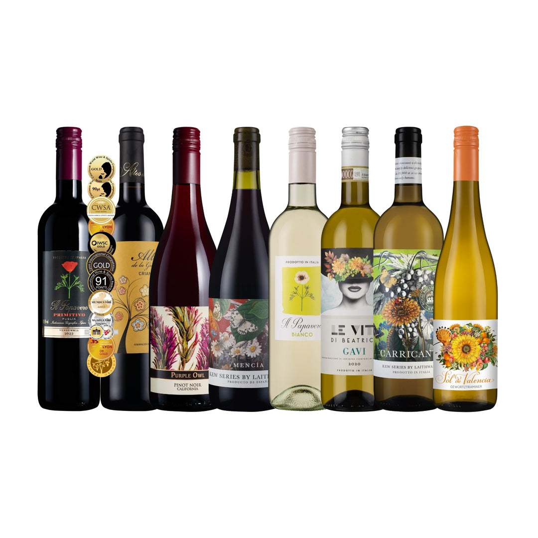 【母親節團購】花團錦簇🌸花卉酒標酒款共8瓶