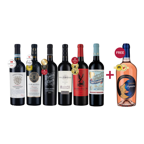 3.8 國際婦女節限定酒組 6瓶 (6款各1瓶) +1瓶免費粉紅酒