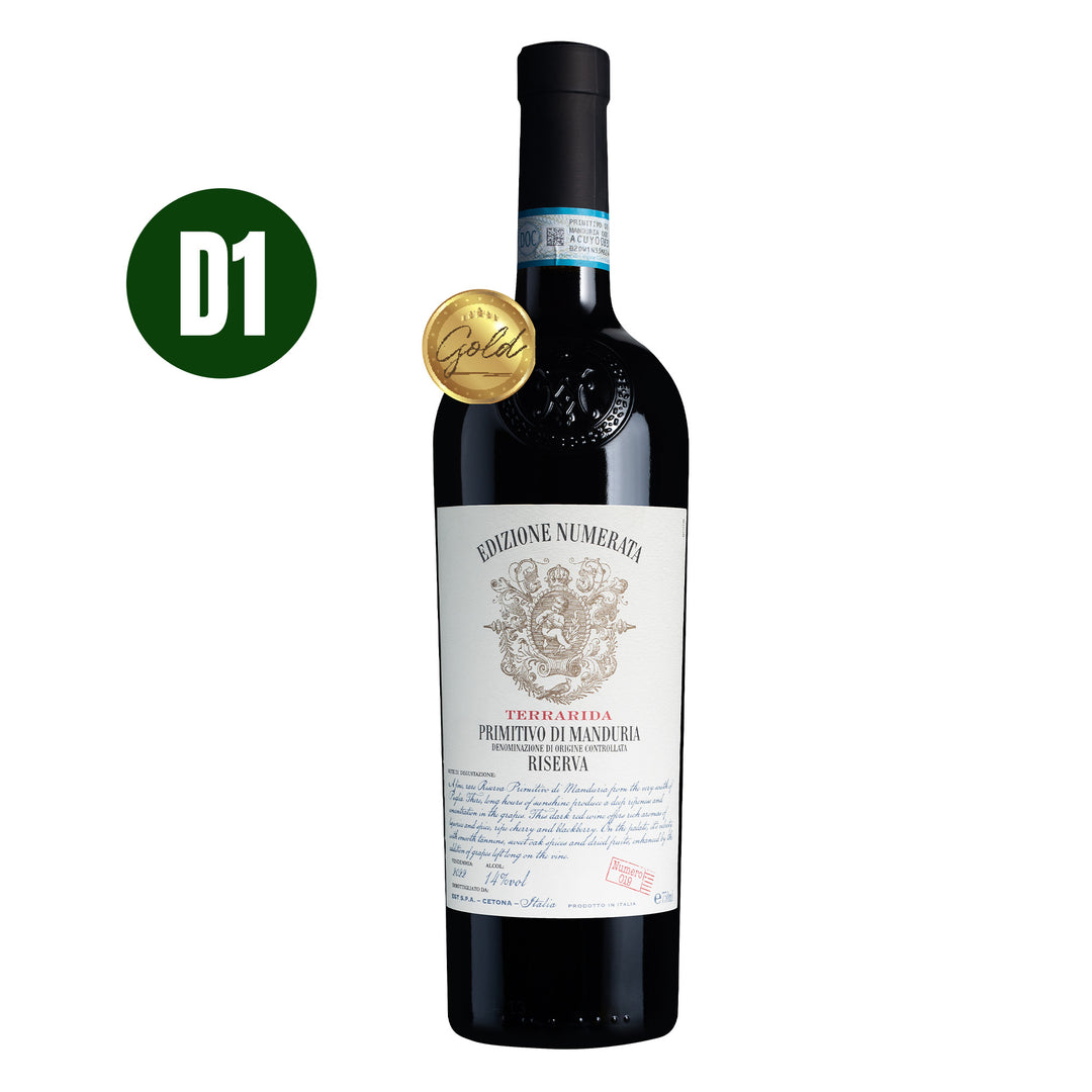 D1-金牌義大利“重濃郁”紅酒神作 Edizione Numerata Numero 19 Primitivo di Manduria Riserva 2022