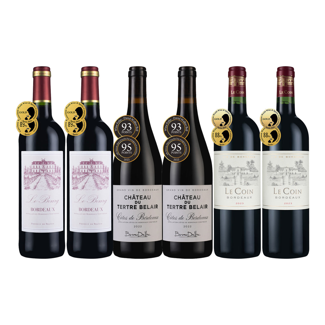 波爾多大獎高分加冠紅酒組 6瓶