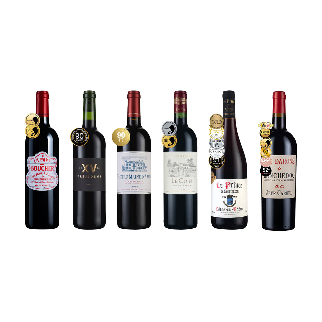 世界高分名酒選6瓶+長榮航空獎勵哩程500哩