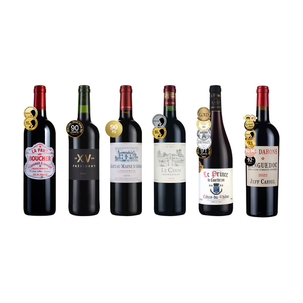 世界高分名酒選6瓶+長榮航空獎勵哩程500哩