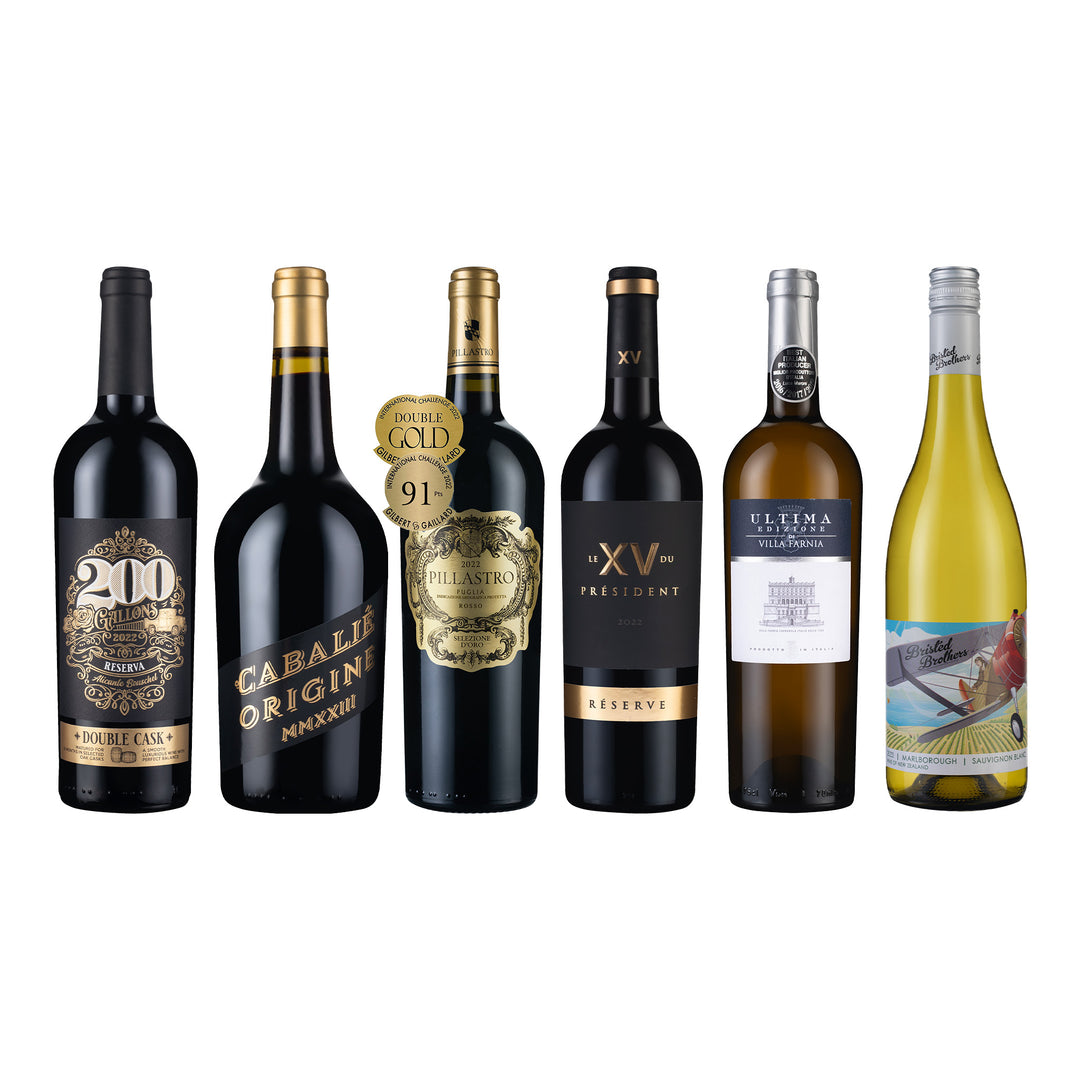 Vivino 4星以上紅白酒組6瓶