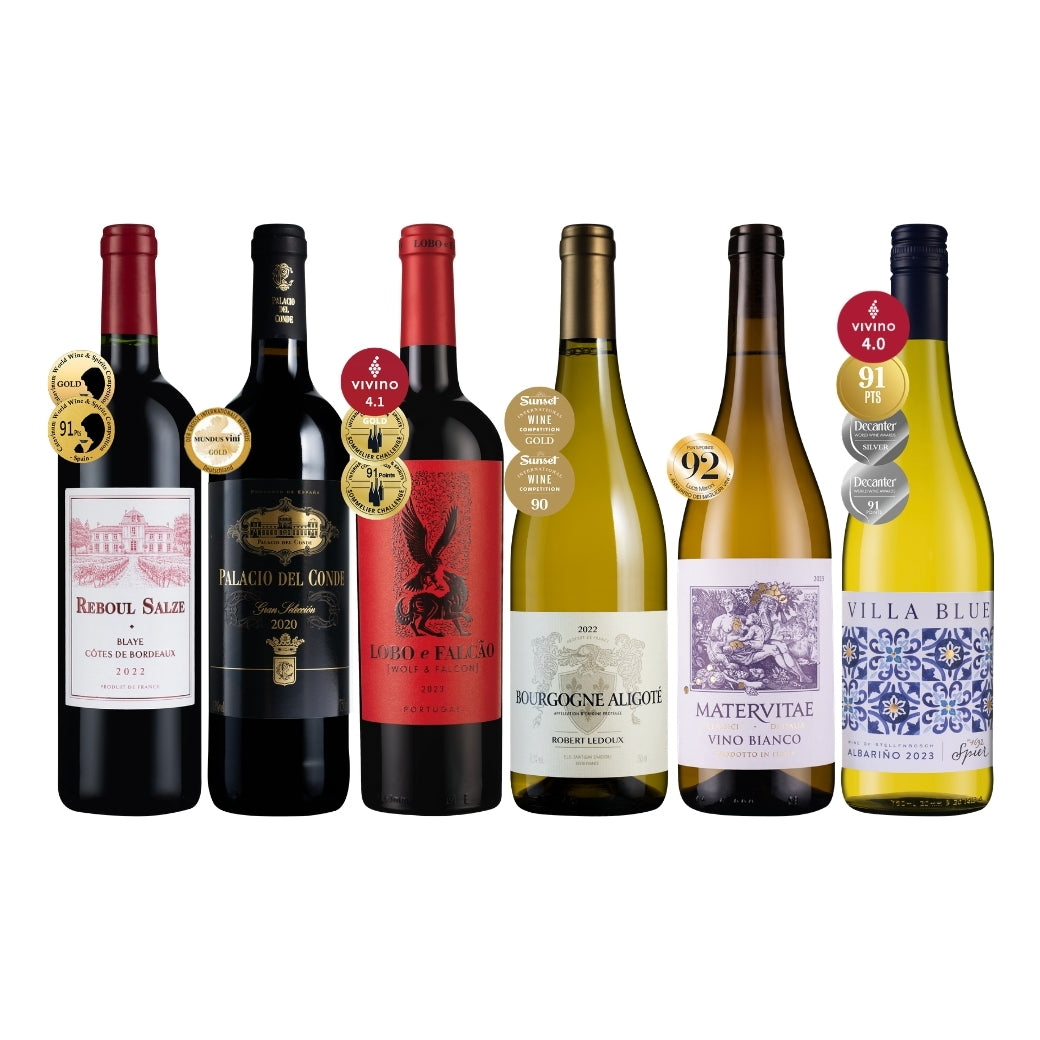 【官網限定】國際得獎高分紅白酒組6瓶