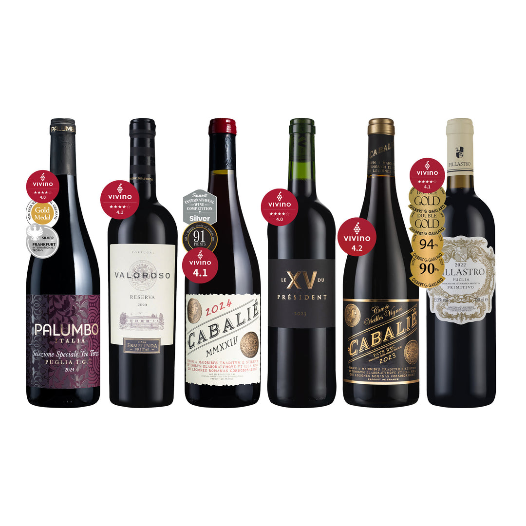 【合庫專享 5】Vivino 4.0+ 高分紅酒選 6瓶
