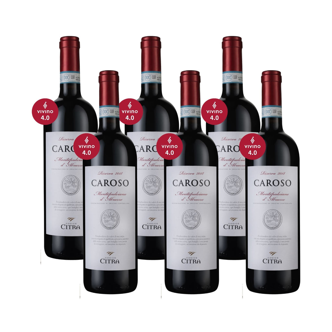 【官網限定】義大利蒙特布查諾阿布魯佐 Caroso Montepulciano Riserva 2018 6瓶