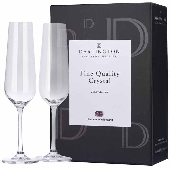 英國Dartington Fine Quality Crystal香檳杯乙對